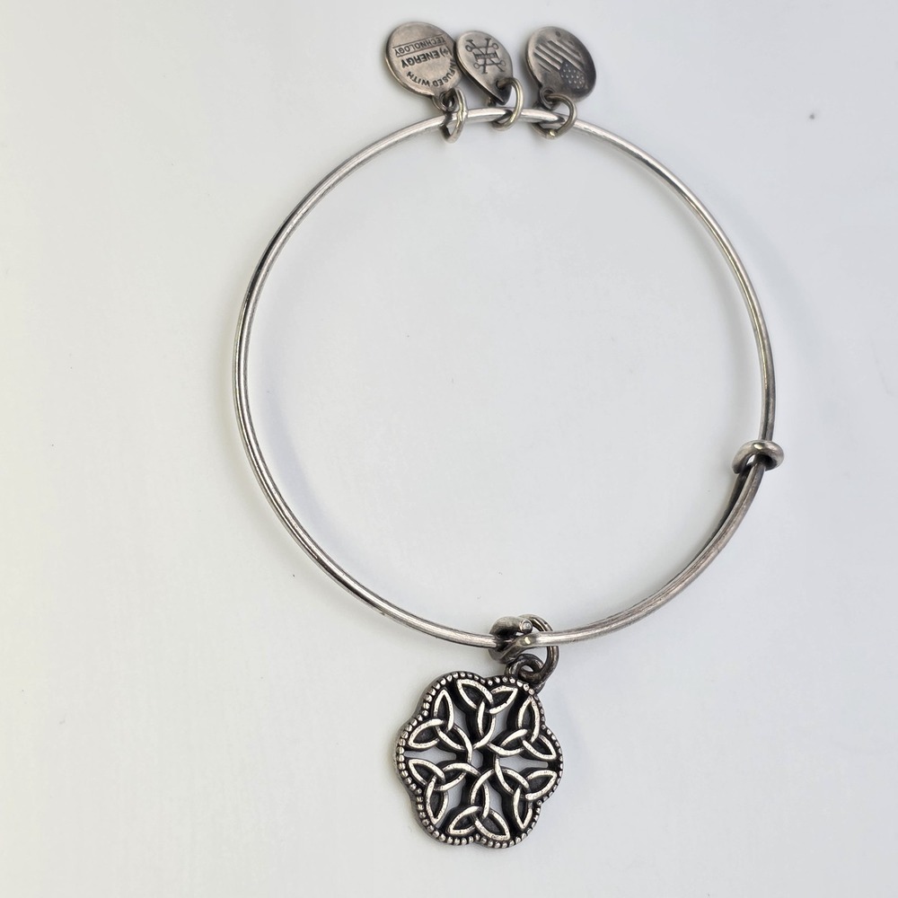 ALEX & ANI 'Endless Knot' Expandable Rafaelian Silver‎ Bangle Made In The USA